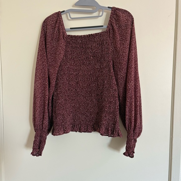 Madewell Lucie Bubble-Sleeve Smocked Top in Cottage Garden Women’s Size Small - Picture 4 of 4